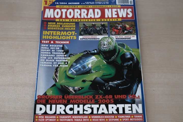 Deckblatt Motorrad News (10/2004)